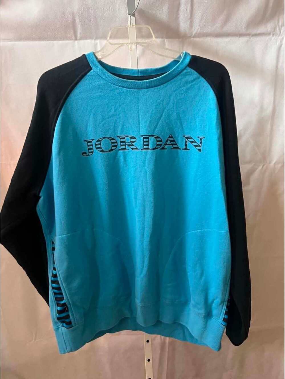 Jordan Men’s 3XL Teal Black Crewneck Sweatshirt Pockets